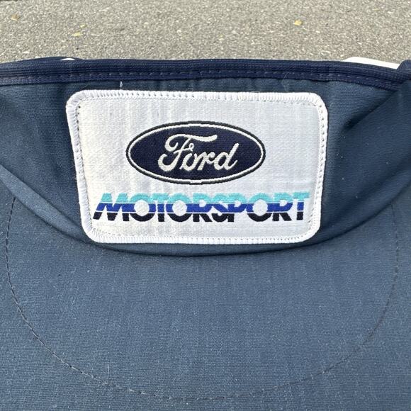 Vintage Ford Motorsport Visor Hat Cap Golf Patch Automotive Snapback 80s - Picture 2 of 7
